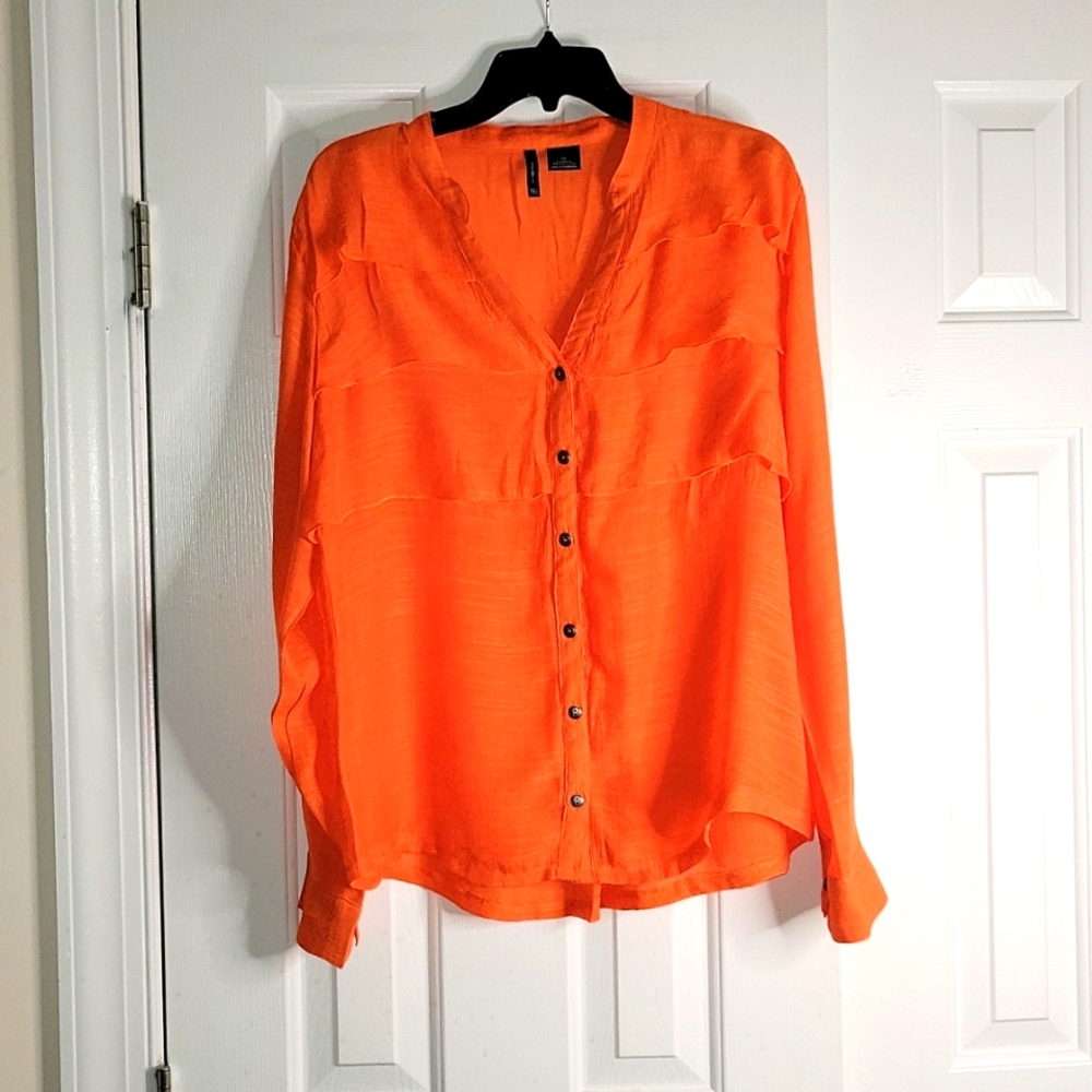 New Direction Orange Lightweight Shirt